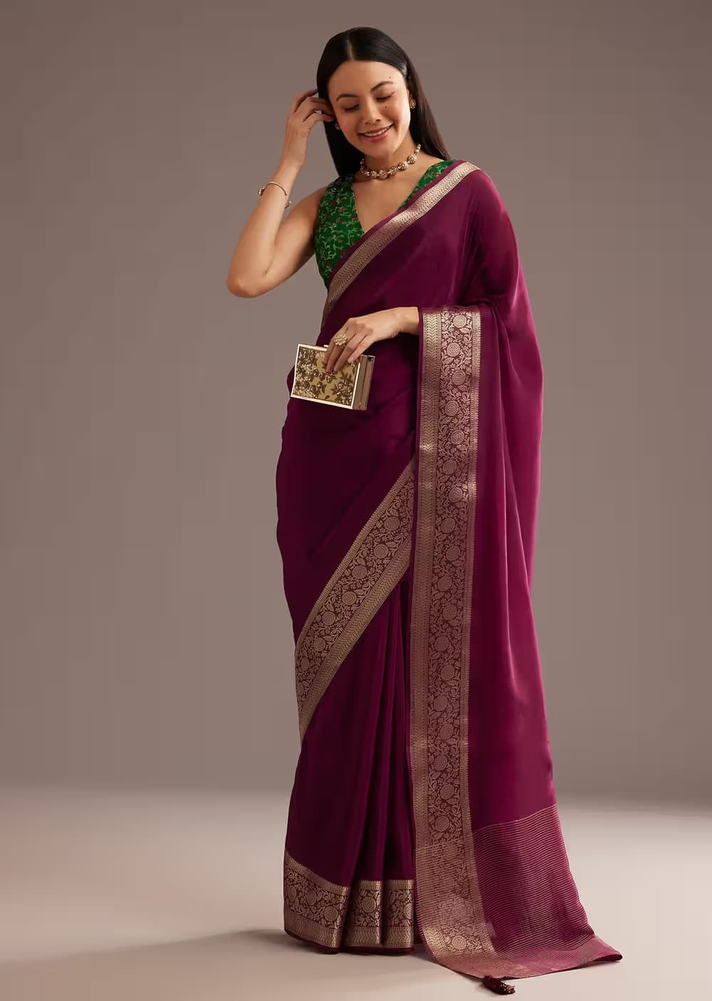 Mysore Crepe Silk Saree